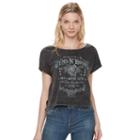 Women's Rock & Republic&reg; Guns N' Roses Graphic Crop Tee, Size: Xl, Black