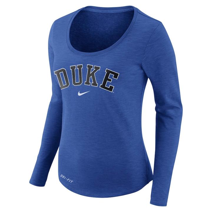 Women's Nike Duke Blue Devils Slubbed Dri-fit Tee, Size: Xl