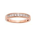14k Rose Gold 3/4 Carat T.w. Igl Certified Diamond Anniversary Ring, Women's, Size: 6, White