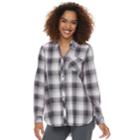 Women's Sonoma Goods For Life&trade; Supersoft Essential Shirt, Size: Large, Grey (charcoal)