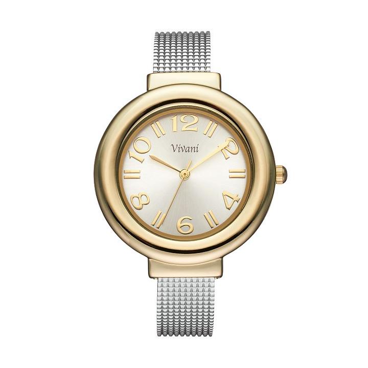 Vivani Women's Textured Cuff Watch, Size: Medium, Grey