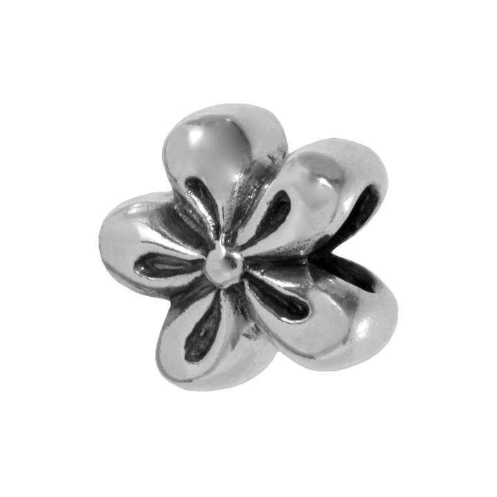 Individuality Beads Sterling Silver Flower Bead, Women's, Grey