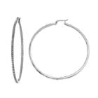 Simply Vera Vera Wang Inside-out Nickel Free Hoop Earrings, Women's, Silver