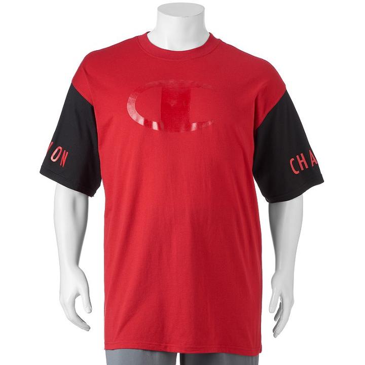 Big & Tall Champion Modern-fit Colorblock Gel Logo Tee, Men's, Size: 3xl Tall, Red