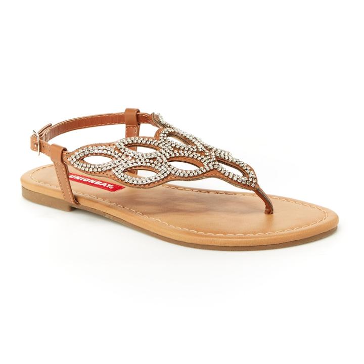 Unionbay Essex Women's Rhinestone Sandals, Size: 9, Lt Beige