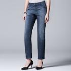 Women's Simply Vera Vera Wang Core Straight-leg Jeans, Size: 6, Med Blue