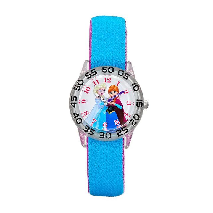 Disney's Frozen Anna & Elsa Girls' Time Teacher Watch, Multicolor