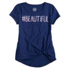 Plus Size Girls 7-16 So&reg; Knot Front Graphic Tee, Size: 16 1/2, Dark Blue