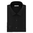 Men's Van Heusen Slim-fit Lux Sateen No-iron Dress Shirt, Size: 17 36/37, Black