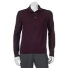 Men's Apt. 9&reg; Modern-fit Solid Merino Mockneck Sweater, Size: Medium, Dark Red