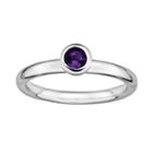 Stacks And Stones Sterling Silver Amethyst Stack Ring, Women's, Size: 6