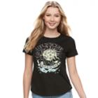 Juniors' Live By The Sun Graphic Tee, Teens, Size: Xs, Black