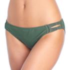Women's Ibiza Macram Bikini Bottoms, Size: Small, Dark Green