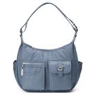 Rosetti Riveting Seams Convertible Hobo Bag, Women's, Med Blue