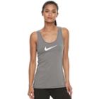 Women's Nike Training Racerback Graphic Tank, Size: Medium, Grey Other