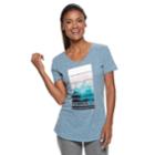 Women's Tek Gear&reg; Dry-tek V-neck Tee, Size: Xs Tall, Dark Blue