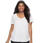 Juniors' Plus Size So&reg; Perfect Tee, Teens, Size: 3xl, White