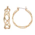 Apt. 9&reg; Openwork Oval Hoop Earrings, Women's, Gold