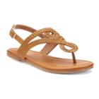 So&reg; Breeze Girls' Slingback Sandals, Size: 12, Brown