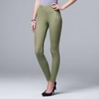 Women's Simply Vera Vera Wang Denim Leggings, Size: Medium, Green