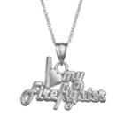 Insignia Collection Sterling Silver I Love My Firefighter Pendant Necklace, Women's, Size: 18, Multicolor
