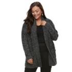 Plus Size Apt. 9&reg; Cozy Shawl Collar Cardigan, Women's, Size: 2xl, Med Grey