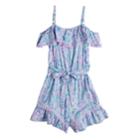 Disney Princess Girls 7-16 Ruffled Cold Shoulder Romper, Size: Small, Multi