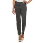 Petite Napa Valley Slimming Solution Straight-leg Dress Pants, Women's, Size: 4 Petite, Grey