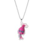 Dreamworks Trolls Kids' Silver-plated Poppy Pendant Necklace, Girl's, Pink