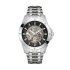 Bulova Men's Stainless Steel Automatic Skeleton Watch - 96a170, Size: Large, Silver