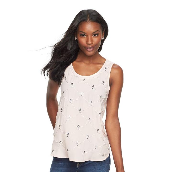 Women's Juicy Couture Embellished Tank, Size: Xl, Brt Pink