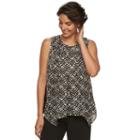 Women's Dana Buchman Pleated Overlay Sleeveless Top, Size: Small, Green Oth