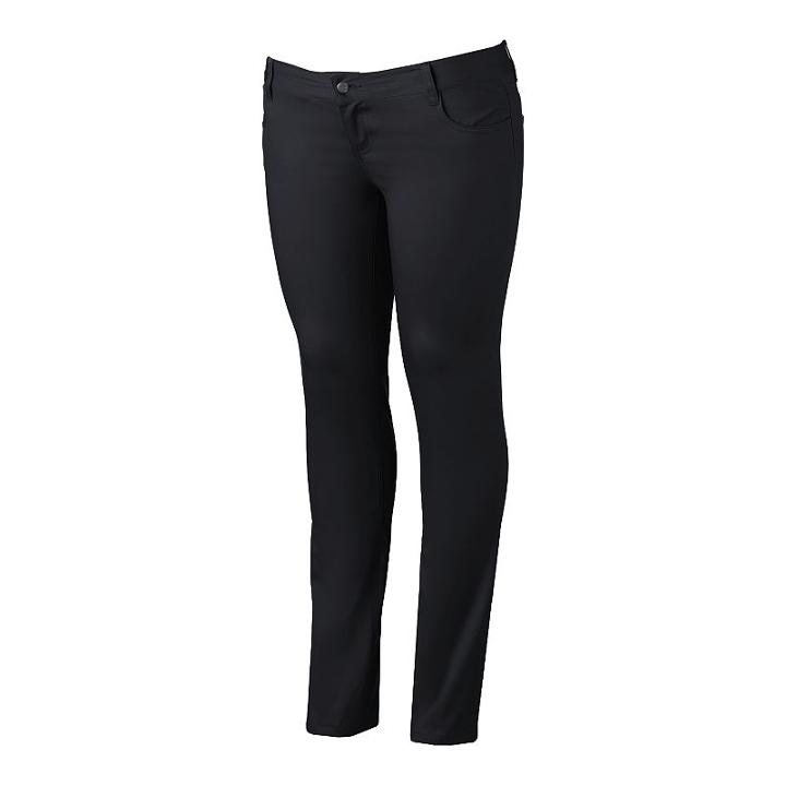 Juniors' Plus Size Lee Uniforms Skinny Pants, Girl's, Size: 20 W, Black