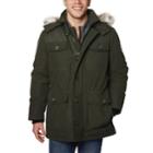 Men's Halitech Hooded Faux-fur Hooded Field Jacket, Size: Small, Green