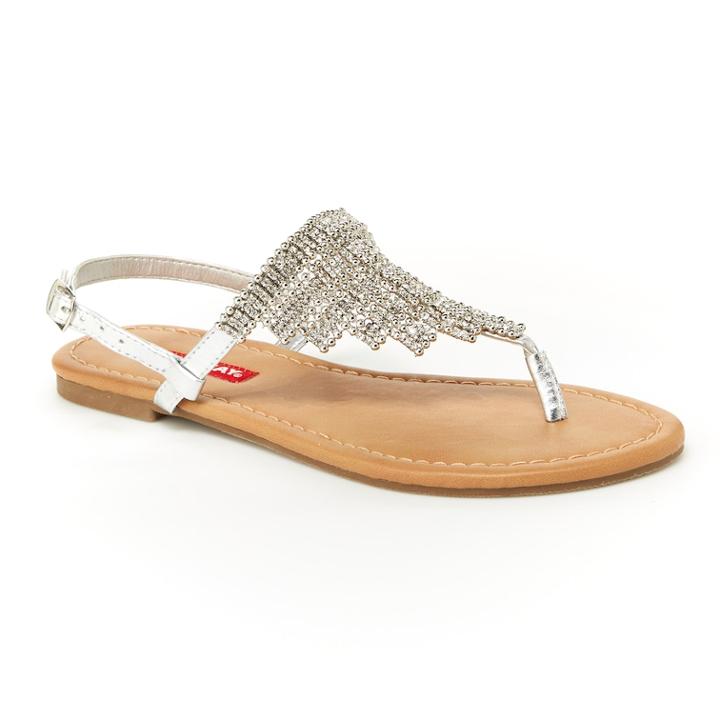 Unionbay Eden Women's Embellished Sandals, Size: 8, Silver