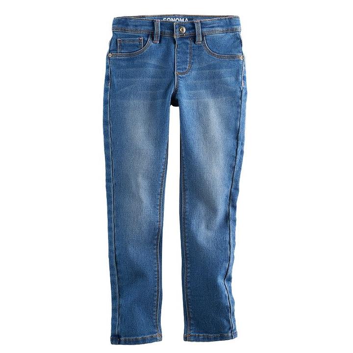 Girls 4-12 Sonoma Goods For Life&trade; Medium Wash Knit Jeggings, Size: 4, Med Blue