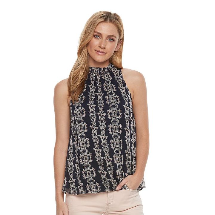 Women's Sonoma Goods For Life&trade; Halter Tank, Size: Xl, Blue (navy)