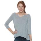 Juniors' So&reg; Cold-shoulder Swing Tee, Teens, Size: Medium, Med Grey