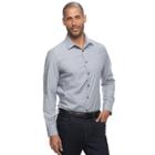 Big & Tall Apt. 9&reg; Slim-fit Stretch Button-down Shirt, Men's, Size: L Tall, Med Grey