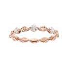 Lc Lauren Conrad 10k Gold 1/5 Carat T.w. Diamond Leaf Ring, Women's, Size: 7, White
