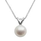 18k White Gold Aa Akoya Cultured Pearl Pendant - 16 In, Women's, Size: 16