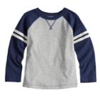 Toddler Boy Jumping Beans&reg; Striped Raglan Tee, Size: 3t, Light Grey
