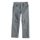 Boys 4-12 Sonoma Goods For Life&trade; Straight Comfy Waist Pants In Regular, Slim & Husky, Size: 7, Med Grey