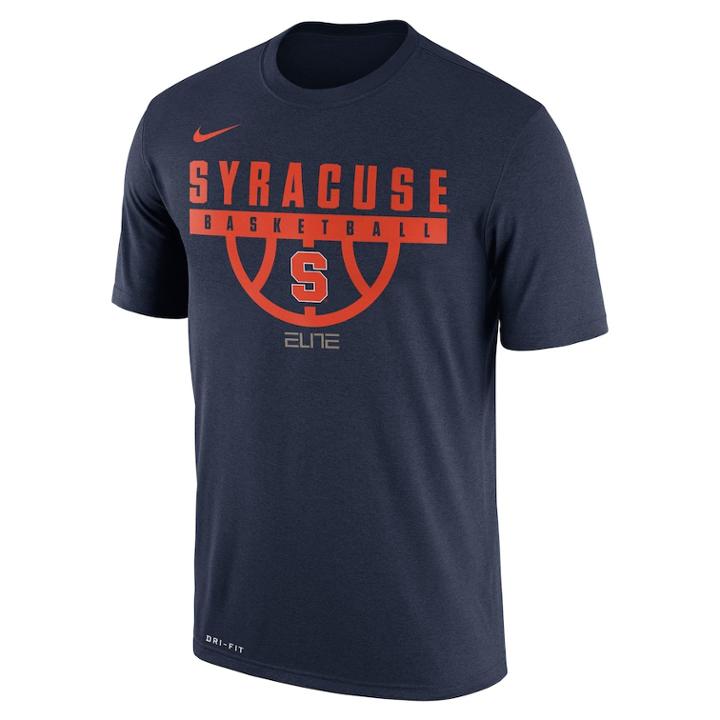 Men's Nike Syracuse Orange Dri-fit Basketball Tee, Size: Small, Blue (navy)
