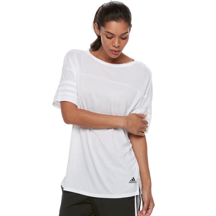 Women's Adidas Classic Relaxed Short Sleeve Tee, Size: Xl, White
