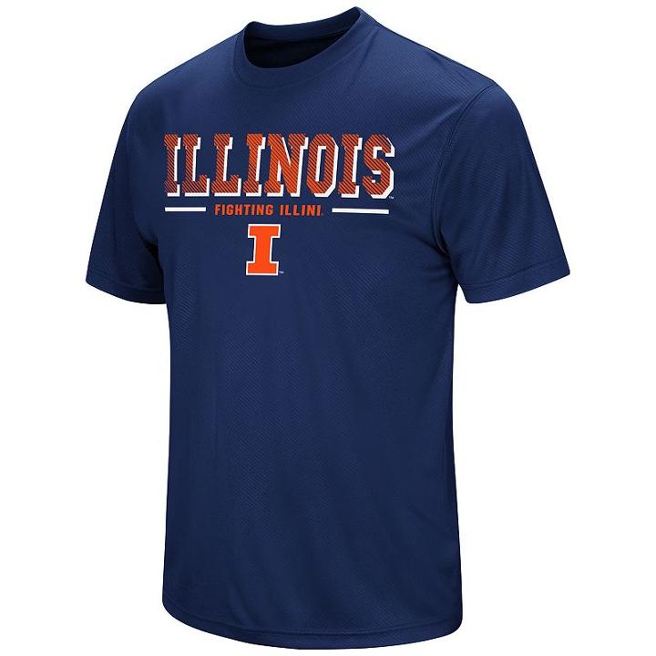 Men's Colosseum Illinois Fighting Illini Embossed Tee, Size: Medium, Blue (navy)
