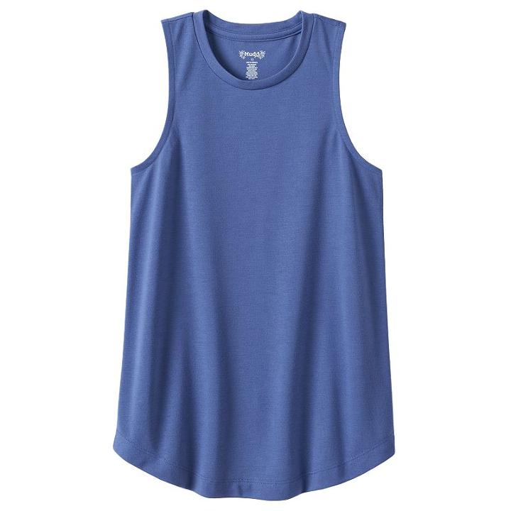 Girls 7-16 & Plus Size Mudd&reg; Patterned Graphic Tank Top, Girl's, Size: 14 1/2, Blue (navy)