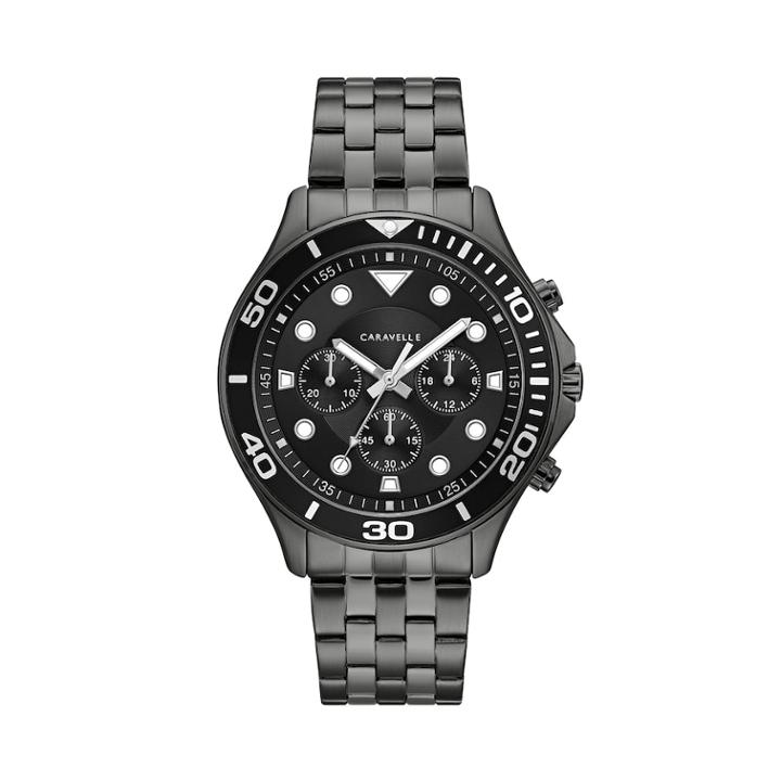 Caravelle Men's Stainless Steel Chronograph Watch - 45a144, Size: Large, Grey