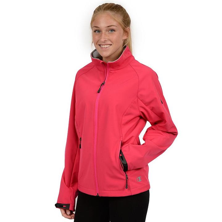 Women's Champion Soft Shell Jacket, Size: Large, Pink