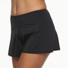 Women's A Shore Fit Hip Minimizer Swim Shorts, Size: 14, Black
